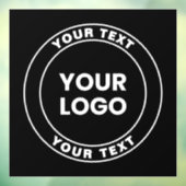 Autocollant Pour Fenêtre Votre logo téléchargé + texte circulaire gras (Feuille 3)