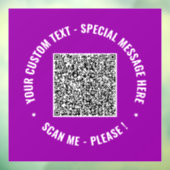 Autocollant Pour Fenêtre Votre modèle de film adhésif pour code QR et texte (Feuille 3)