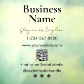 Autocollant Pour Fenêtre Votre nom d'entreprise Storefront QR Code Social M (Feuille 3)