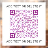 Autocollant Pour Fenêtre Votre QR Code Business Promotion Marketing (Feuille 2)