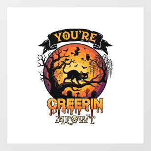 Autocollant Pour Fenêtre Vous Me Faites Frissonner Halloween Chat Noir Plei