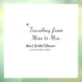 Autocollant Pour Fenêtre Voyage enterrement de vie de jeune fille ajouter n (Feuille 3)