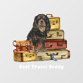 Autocollant Pour Fenêtre Voyager avec mon Black et Tan Cavalier (Feuille)