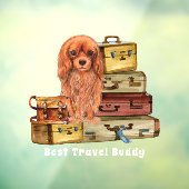 Autocollant Pour Fenêtre Voyager avec mon Ruby Cavalier King Charles   (Feuille 3)