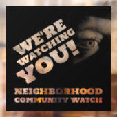 Autocollant Pour Fenêtre Vue publique, Avertissement de surveillance de voi (Feuille 2)