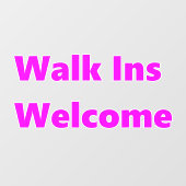 Autocollant Pour Fenêtre Walk Ins Welcome Rose Blanc (Feuille)