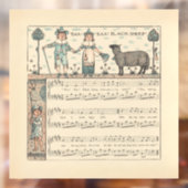 Autocollant Pour Fenêtre Walter Crane Baa Baa Black Sheep Nursery Rhyme  (Feuille 2)