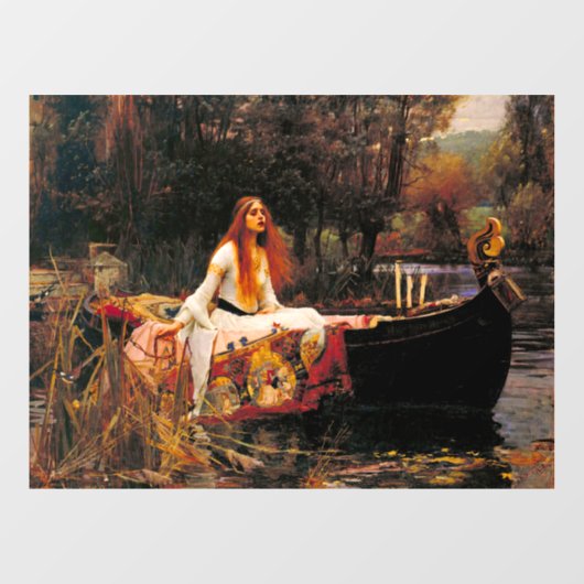 Autocollant Pour Fenêtre Waterhouse Lady of Shalott (Feuille)