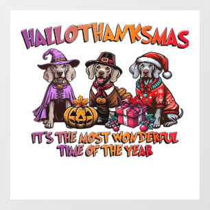 Autocollant Pour Fenêtre Weimaraner Halloween Thanksgiving Christmas Surdim