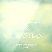 Autocollant Pour Fenêtre Welcome to Our Wedding Mirror Custom (Feuille 3)