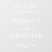 Autocollant Pour Fenêtre Welcome to Our Wedding Mirror Custom (Feuille)