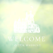 Autocollant Pour Fenêtre Welcome to Our Wedding White Venue Illustration (Feuille 3)