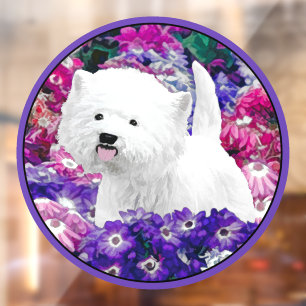 Autocollant Pour Fenêtre West Highland White Terrier Peinture Chien Art