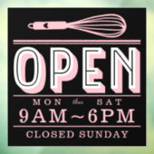 Autocollant Pour Fenêtre Whisky rose vif Heures d'ouverture Boulangerie Aff (Feuille 3)