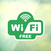 Autocollant Pour Fenêtre Wi-Fi gratuit (Feuille 3)
