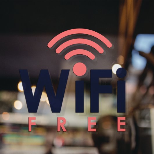 Autocollant Pour Fenêtre WIFI Network Internet Café Shop