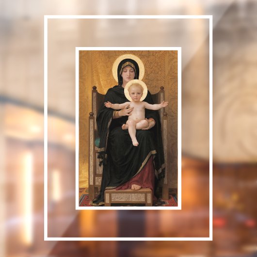 Autocollant Pour Fenêtre William Bouguereau Vierge et Enfant (Feuille 2)