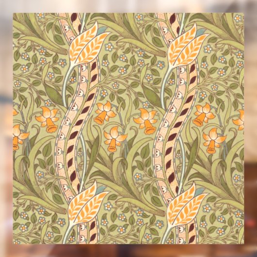 Autocollant Pour Fenêtre William Morris Daffodil Garden Flower Classic Bota (Feuille 2)