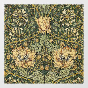 Autocollant Pour Fenêtre William Morris Honeysuckle Vert Floral