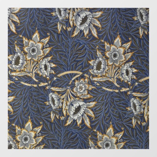 Autocollant Pour Fenêtre William Morris Tulip Willow Blue Motif (Feuille)