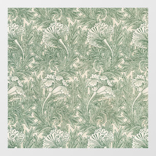 Autocollant Pour Fenêtre William Morris Vert Sauge Motif Tulipe : Vintage