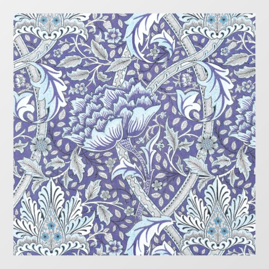 Autocollant Pour Fenêtre William Morris Windrush fleurs bleues (Feuille)