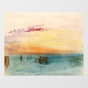 Autocollant Pour Fenêtre William Turner - Le lagon près de Venise au couche