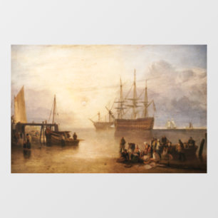 Autocollant Pour Fenêtre William Turner - Le soleil couchant à travers la v