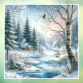 Autocollant Pour Fenêtre Winter Scene Window Cling (Feuille 3)