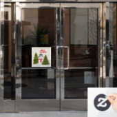 Autocollant Pour Fenêtre Winter Wonderland avec Snowman / Noël (Porte de bureau)