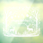 Autocollant Pour Fenêtre Winter Wonderland Custom Window Cling (Feuille 3)