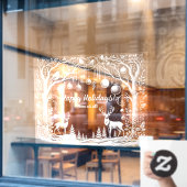 Autocollant Pour Fenêtre Winter Wonderland Custom Window Cling (Fenêtre de café)