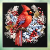 Autocollant Pour Fenêtre Winter Wonderland Red Cardinal (Feuille 3)