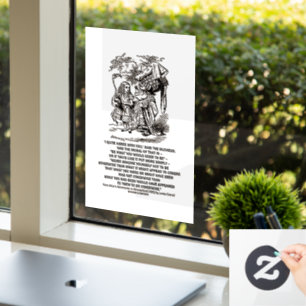 Autocollant Pour Fenêtre Wonderland Be Ce Que Vous Sembleriez Être Duchess