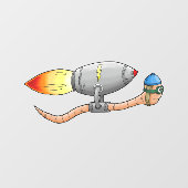 Autocollant Pour Fenêtre Worm de fusée (Feuille)