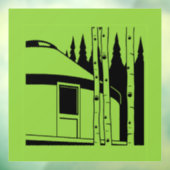 Autocollant Pour Fenêtre Yourt Vivant Dans La Nature (Feuille 3)