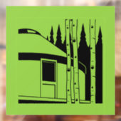 Autocollant Pour Fenêtre Yourt Vivant Dans La Nature (Feuille 2)