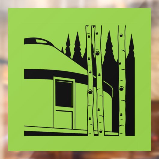 Autocollant Pour Fenêtre Yourt Vivant Dans La Nature (Feuille 2)