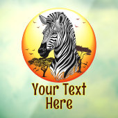 Autocollant Pour Fenêtre Zebra African Savanna Wild Animal (Feuille 3)