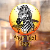Autocollant Pour Fenêtre Zebra African Savanna Wild Animal (Feuille 2)