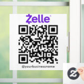 Autocollant Pour Fenêtre Zelle QR Code de l'analyse de paiement pour payer  (Maison)