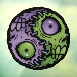 Autocollant Pour Fenêtre Zombie Yin-Yang