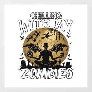 Autocollant Pour Fenêtre Zombies glaçants Halloween Ange démoniaque Lune To
