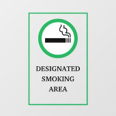 Autocollant Pour Fenêtre Zone de fumée verte et blanche Métal A-Frame (Feuille)