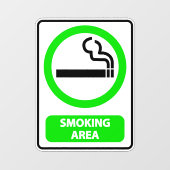 Autocollant Pour Fenêtre Zone Fumeur Désignée Entreprise (Feuille)