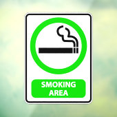 Autocollant Pour Fenêtre Zone Fumeur Désignée Entreprise (Feuille 3)