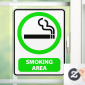 Autocollant Pour Fenêtre Zone fumeurs désignée Affaires (Maison)