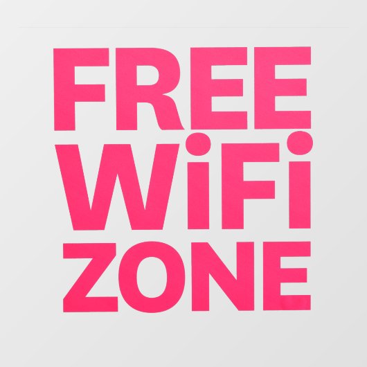 Autocollant Pour Fenêtre Zone WiFi gratuite Café Donut Shop Business (Feuille)