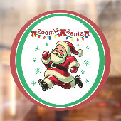 Autocollant Pour Fenêtre Zoomie Santa Christmas (Feuille 2)