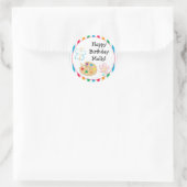 Autocollant pour fête d'anniversaire sur le thème (Sac)